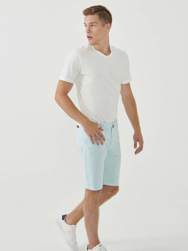 Pantalones cortos chinos delgados de algodón ecológico para venta al por mayor de ORGANICATION