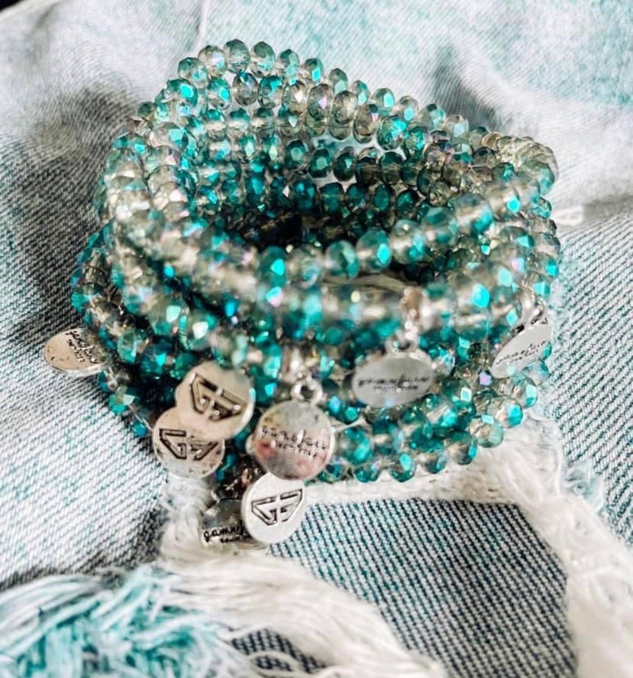 Game Face Team Shop - Wholesale Beaded Bracelet - Gem Beach 6mm Salty Stacker bracelet0