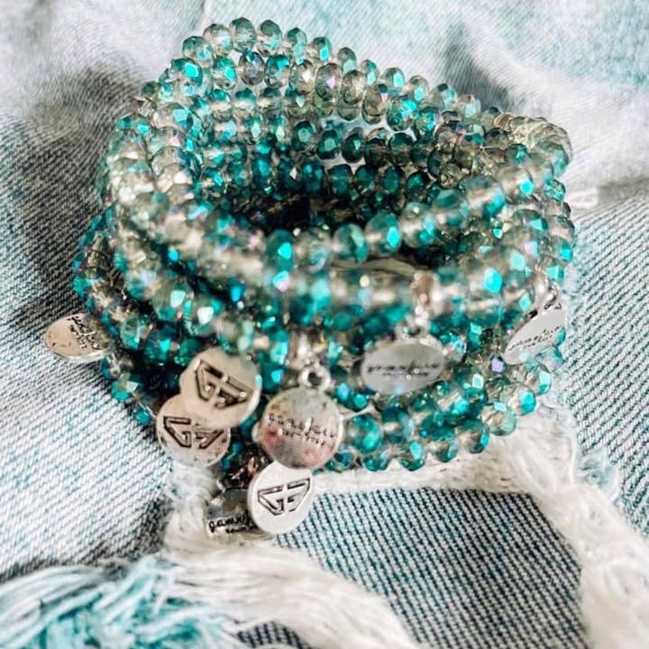 Game Face Team Shop - Wholesale Beaded Bracelet - Gem Beach 6mm Salty Stacker bracelet