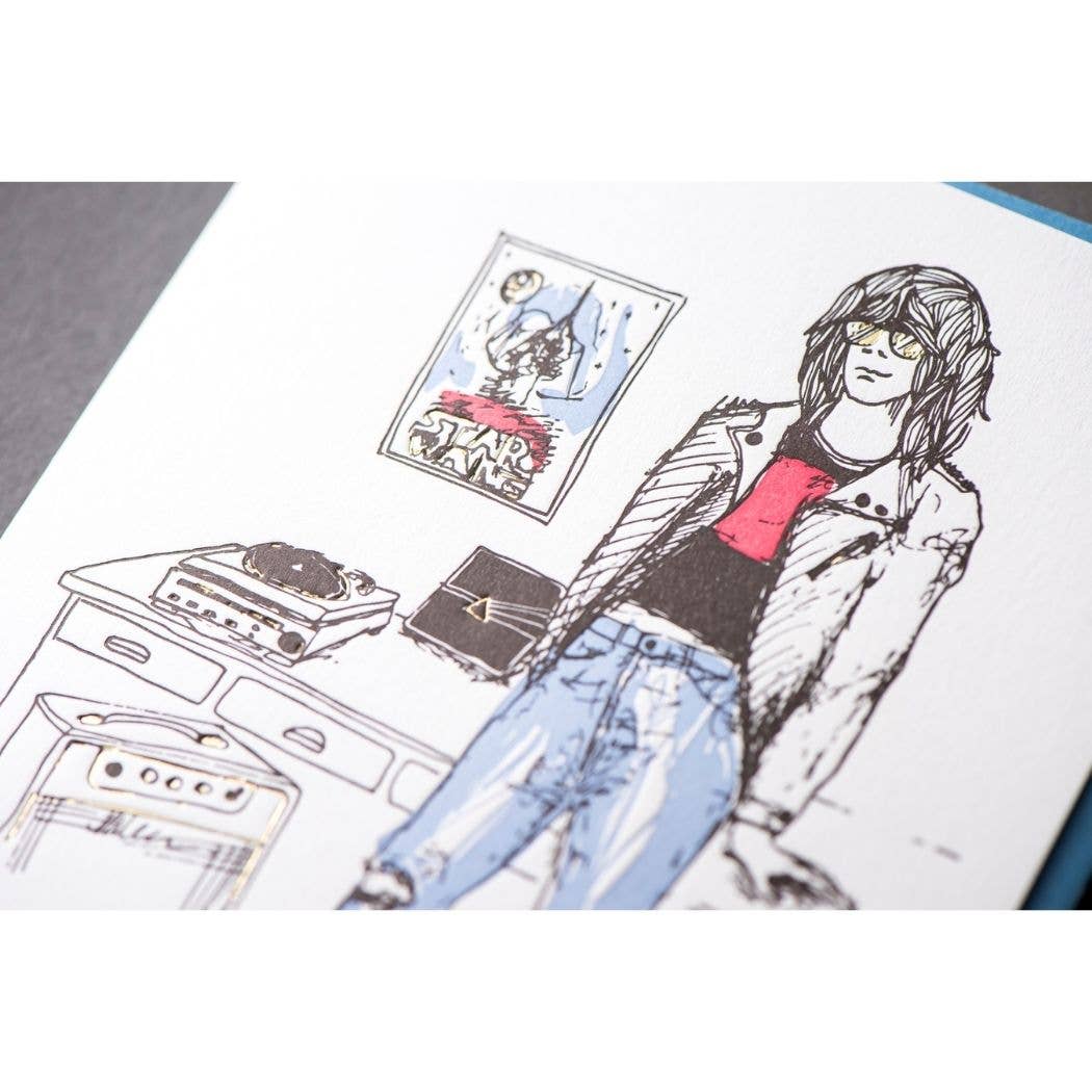 Porchlight Press Letterpress - Wholesale Love Card - You Rock Throwback Card1