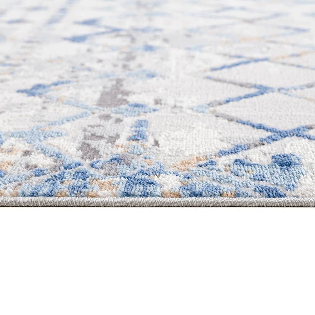 Olliix - Wholesale Area Rug - 4x6/5x7/6x9/8x10/Moroccan Boho Blue Area Rug6