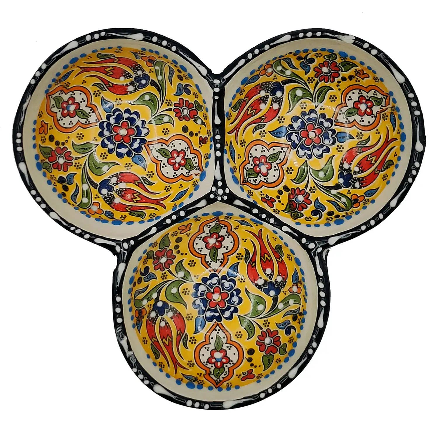 Etnico del Mondo - Wholesale Serve Bowl - Ethnic Elegance Appetizer Set 3 Turkish Ceramic Bowls #70