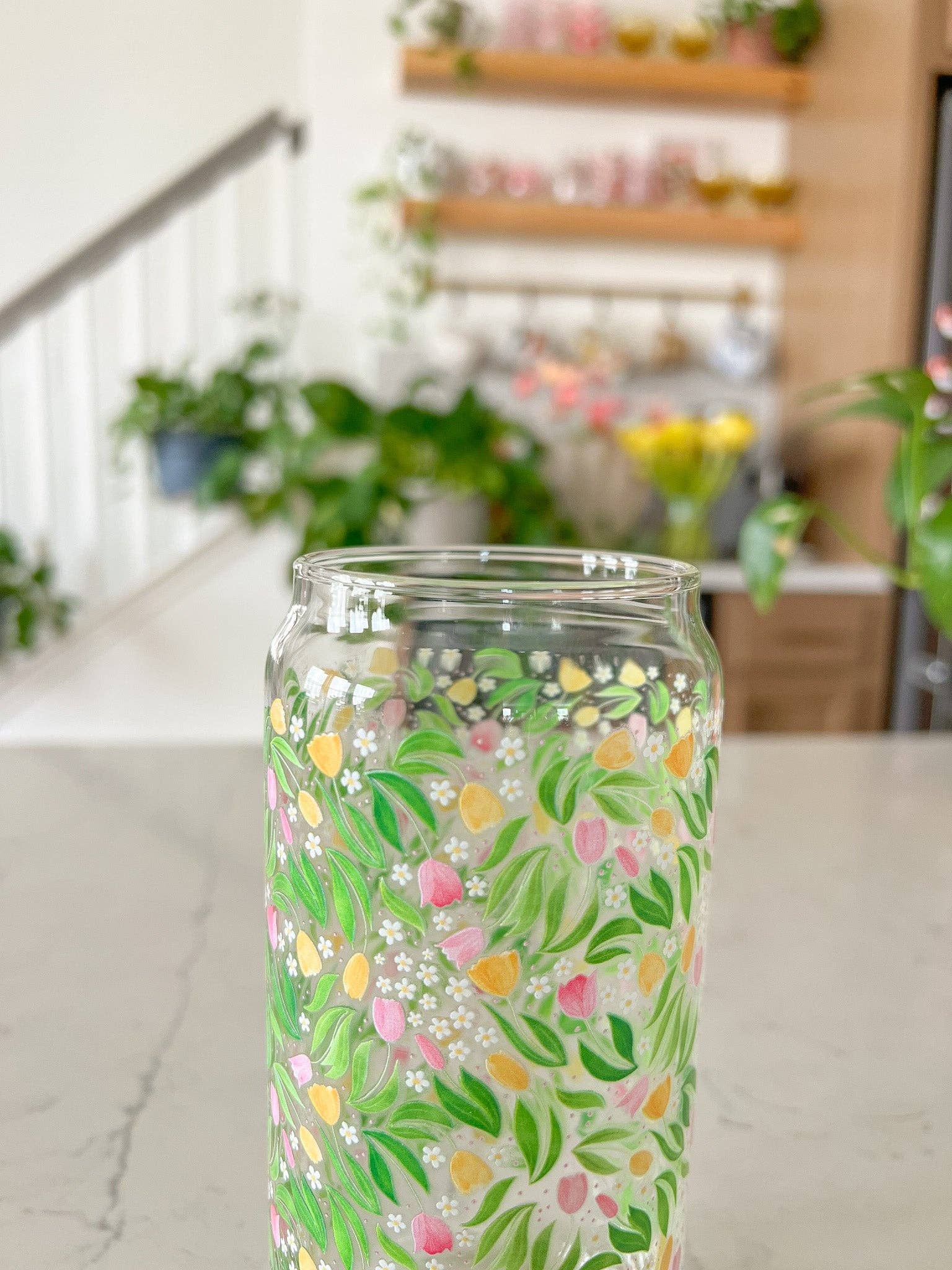 Hart and Flora Shop - Wholesale Drinking Glass/Cup - 20oz Spring Tulips Glass4