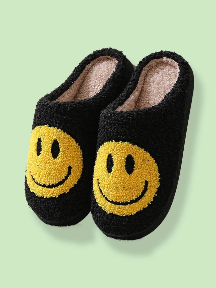 DOUBLJU - Wholesale Slippers - Unisex - Smiley Face Unisex Cotton Slippers for Fall,Winter
12