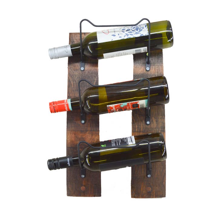 Wine Bottle Rack - Towel Rack Made From Wine Barrel Staves for wholesale by Barrel Builds