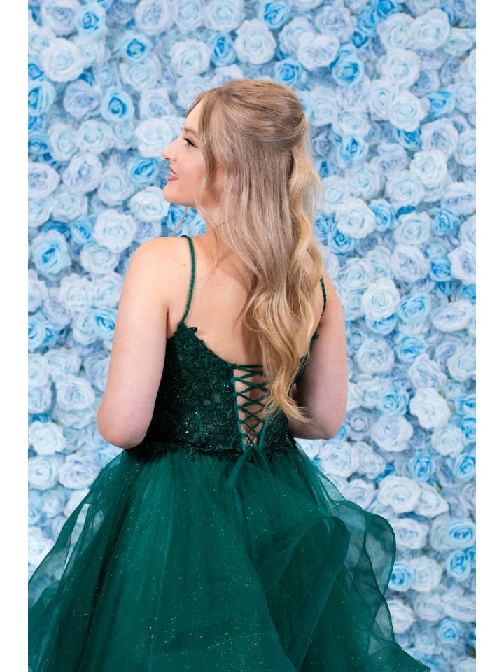 Malia Ruffle Dark Green for wholesale on Faire12