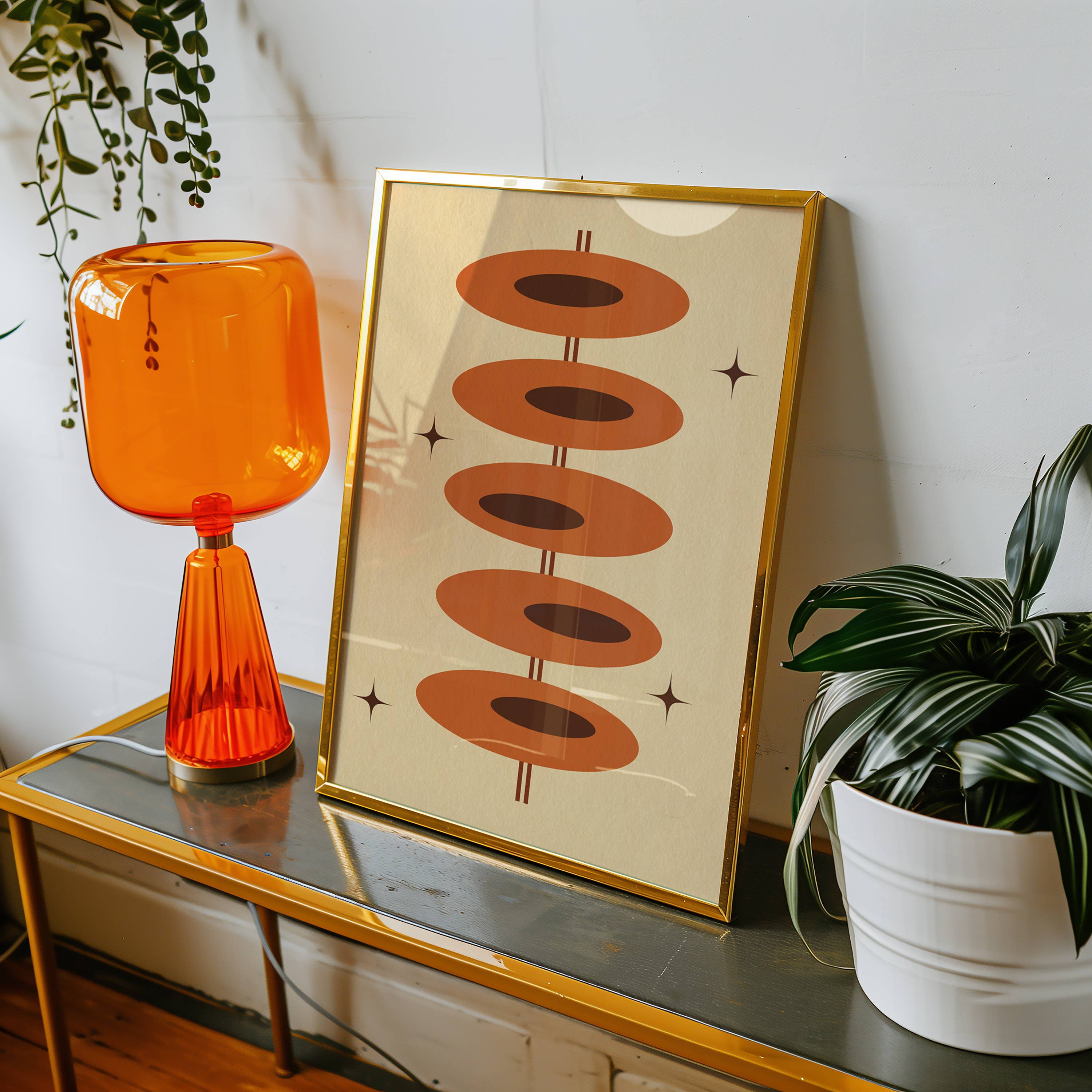 GiGi Thomas Designs - Wholesale Art Print - MidCentury Stars and Ovals Print3