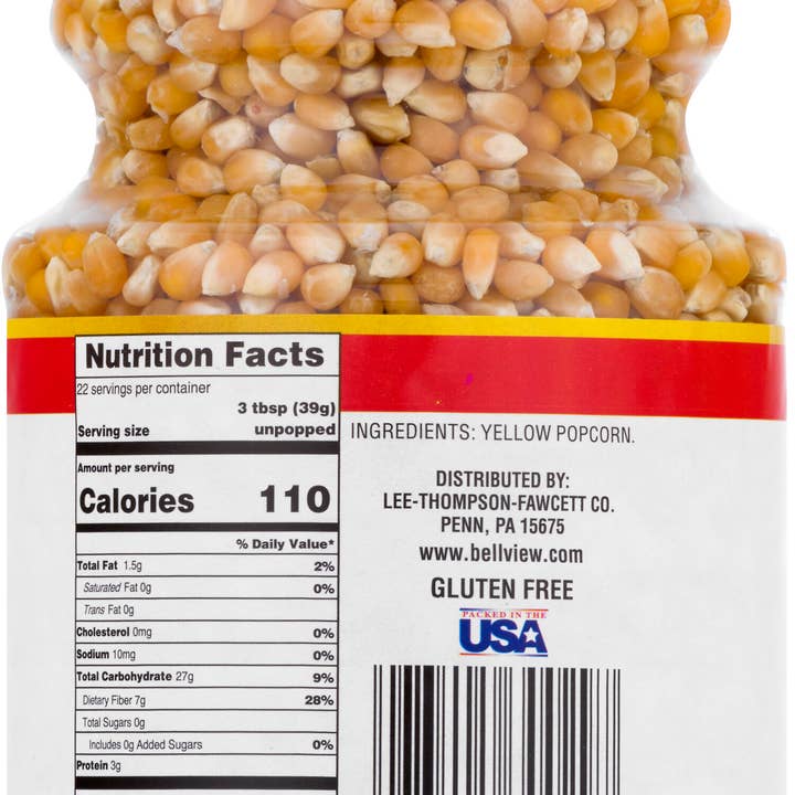 Bell-View Brand Foods - Wholesale Popcorn - Yellow Popping Corn 6/30 Oz.2