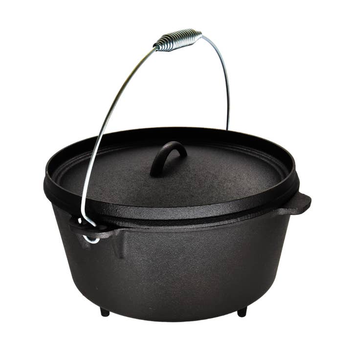 9QT Pre-seasoned Dutch Oven - Lip Lid, Tripod Legs for wholesale by Best-Z Trading Inc.