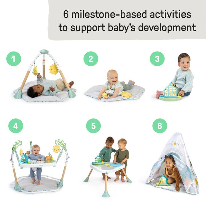 Ingenuity - Wholesale Activity Gym - Kids & Baby - Ingenuity Tummy to Toes™ 6-in-1 Milestones Center1