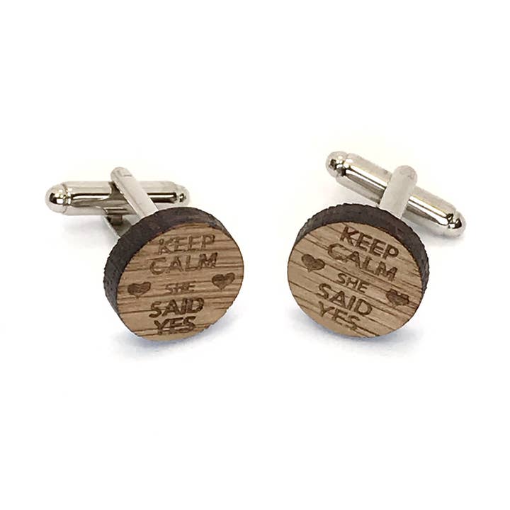 Bleib ruhig Sie sagte ja Manschettenknöpfe für den Großhandel von Sac de Noeud