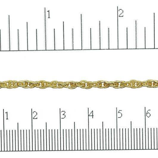 Continental Beads - Wholesale Craft Supplies - 3mm Spiga Rope Spiral Chain - Sold by the Foot - Multiple Finishes - CH 8704