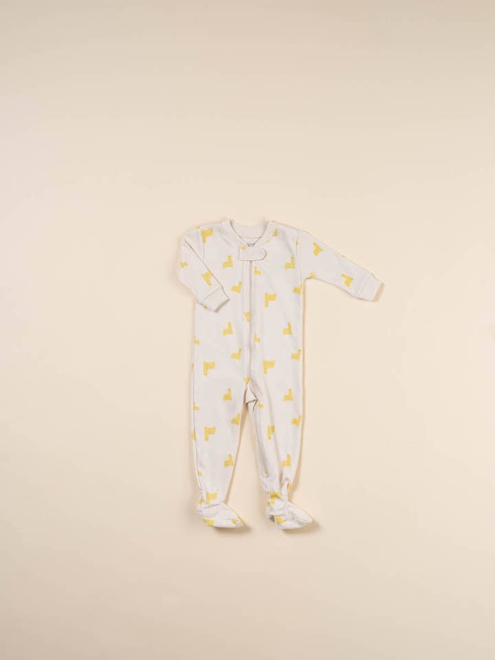 Pyjama mit Fuß - Pima-Baumwolle - LLAMAS BIRCH für den Großhandel von Rockin'Blinks