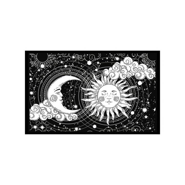 Sun Moon Cloud Stars Twin Tapestry for wholesale by Gypsy Rose