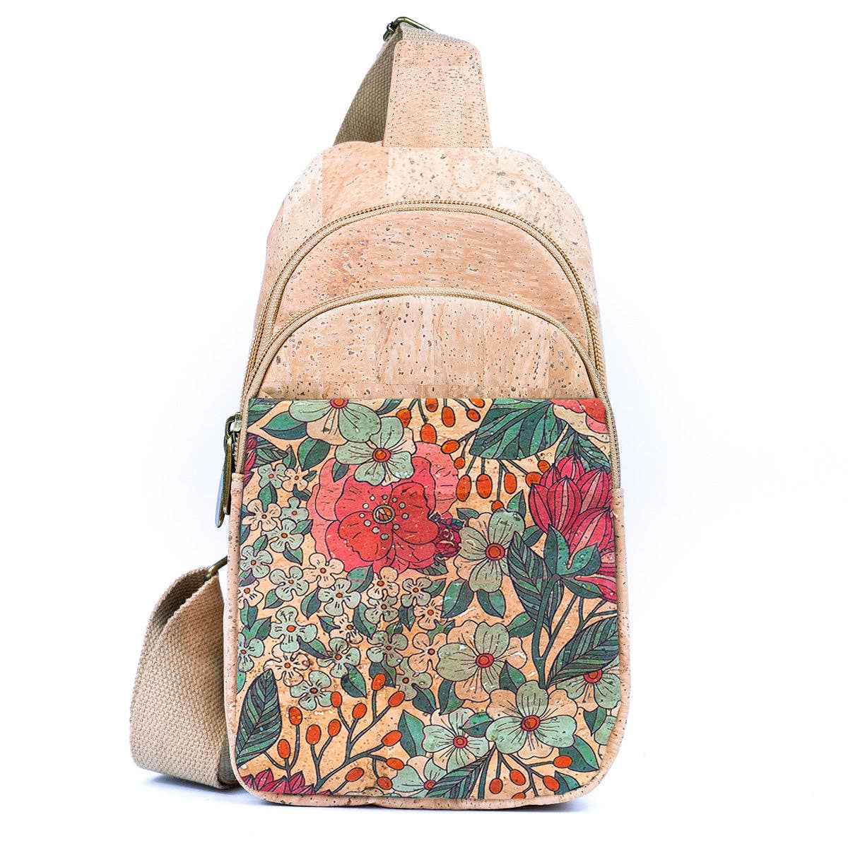 Meninas Bonitas Cork - Venta al por mayor Bandolera - Mujer - Bolso bandolera de tres compartimentos para mujer Natural BAG-229613