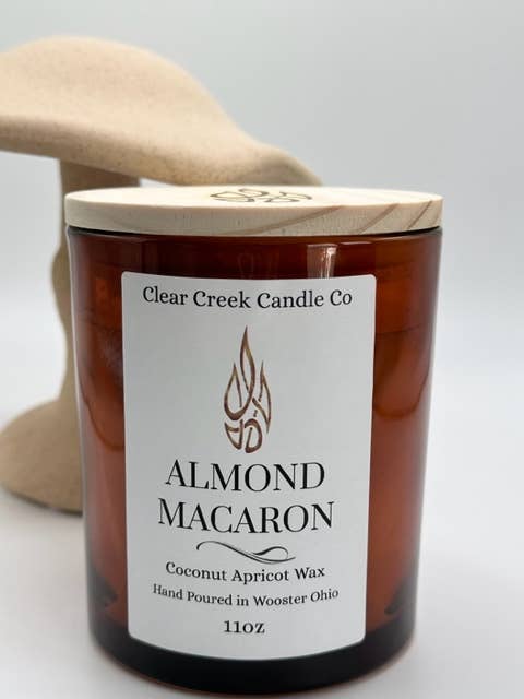 Almond macaron 11oz for wholesale by Clear Creek Candle Co