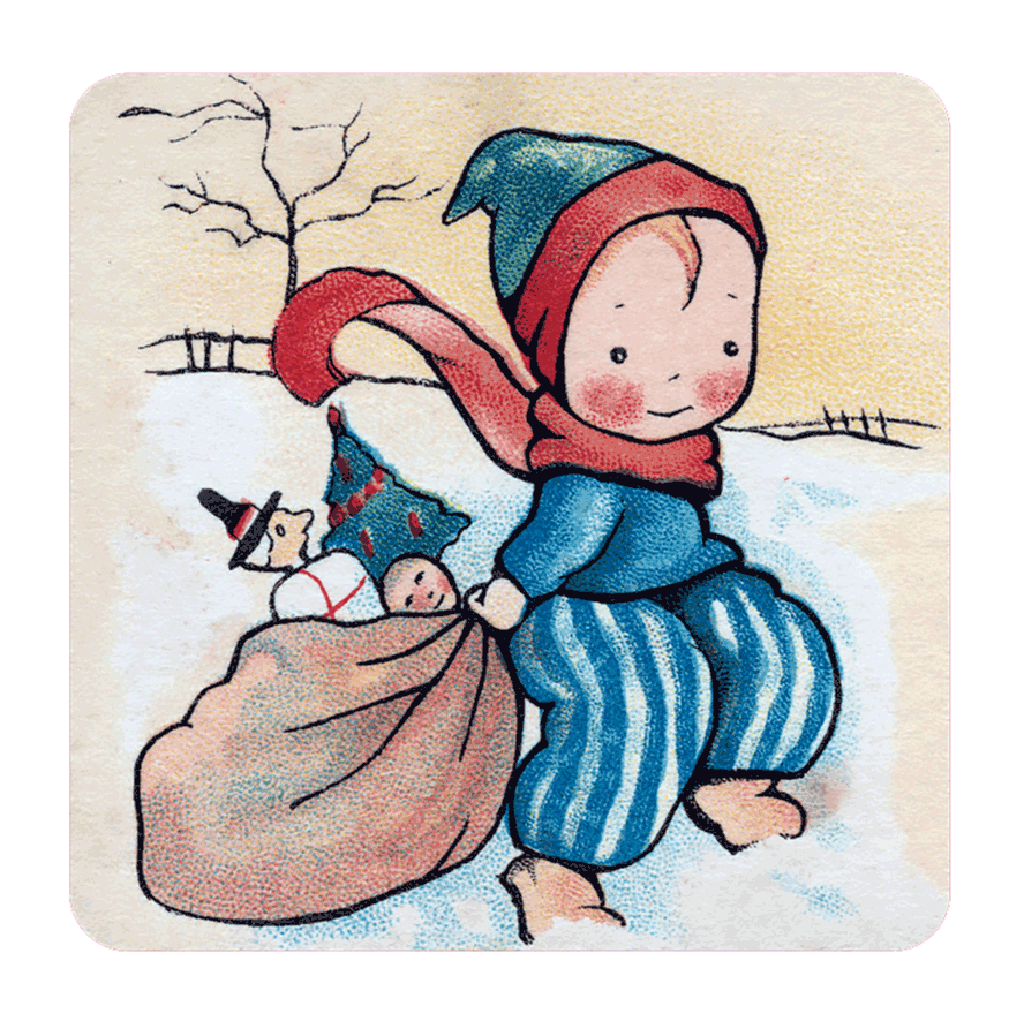 Laughing Elephant - Wholesale Sticker - Vintage Christmas - Holiday Sticker Box23