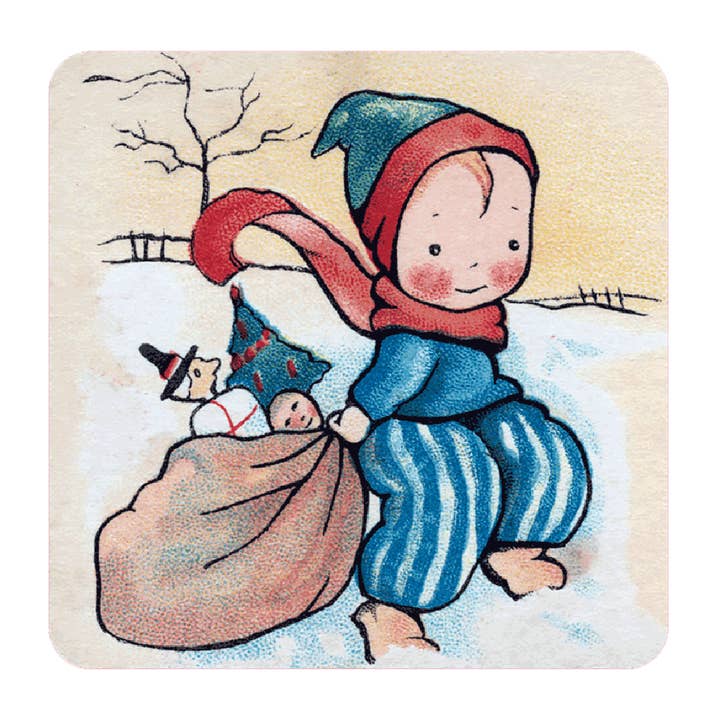 Laughing Elephant - Wholesale Sticker - Vintage Christmas - Holiday Sticker Box23