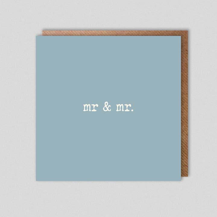 Mr & Mr. Love Card on Antique White Card for wholesale by Dolly & Doug
