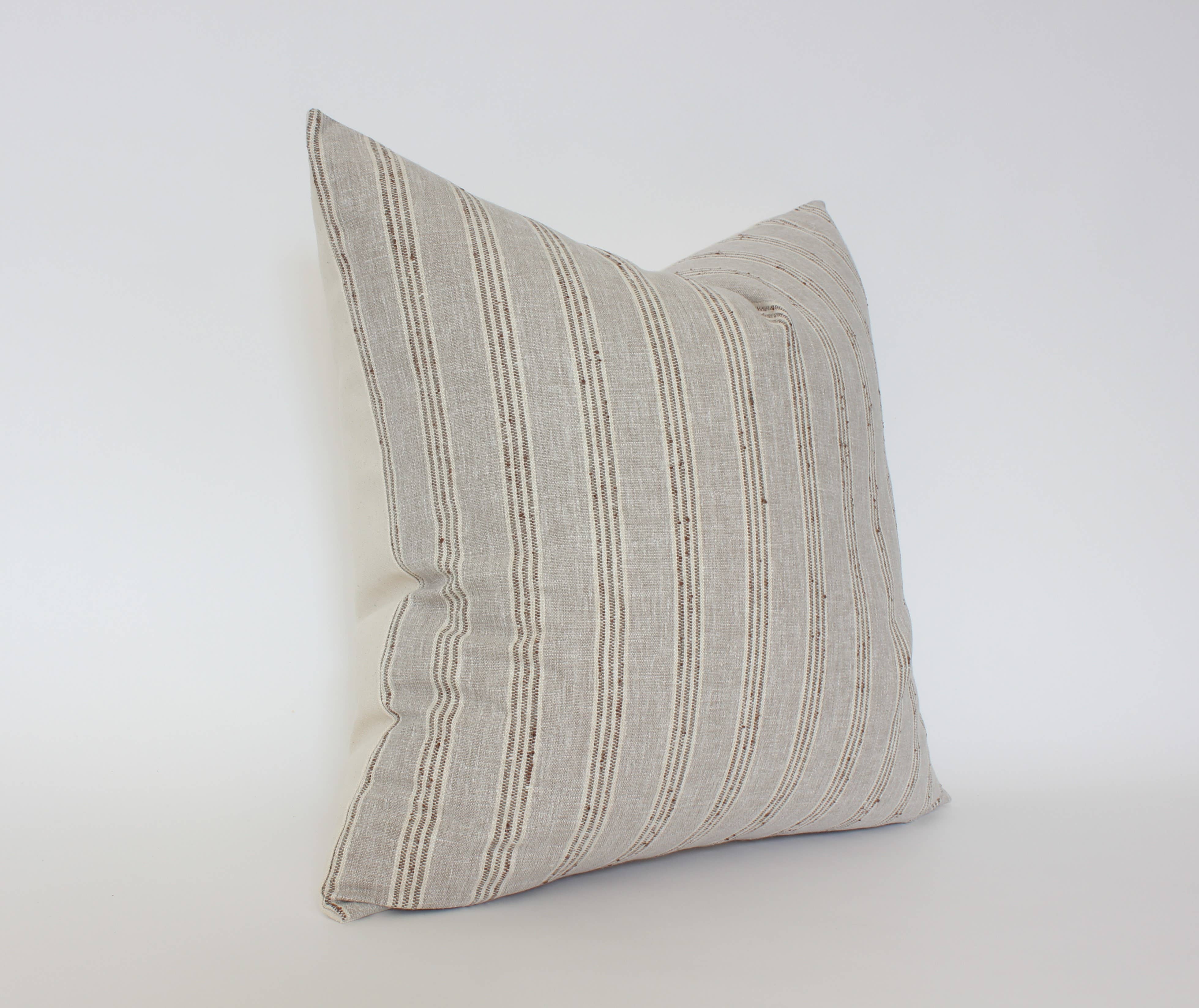 Textileish - Wholesale Throw Pillow Cover - Neutral Striped Throw Pillow Cover | Landyn6