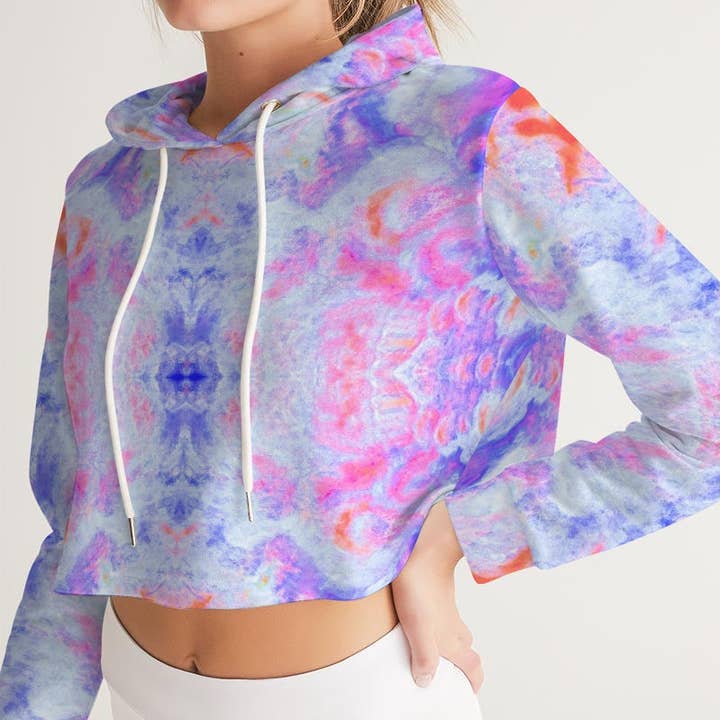 Pareidolia Cloud City Lavender Kapuzenpullover für Damen für den Großhandel von Fridge Art Boutique