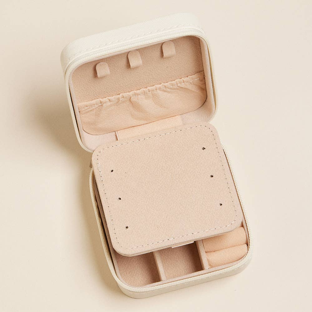 Sensibling Corp. - Wholesale Jewelry Box/Organizer - Pink Bow Pattern Portable Square Jewelry Box3