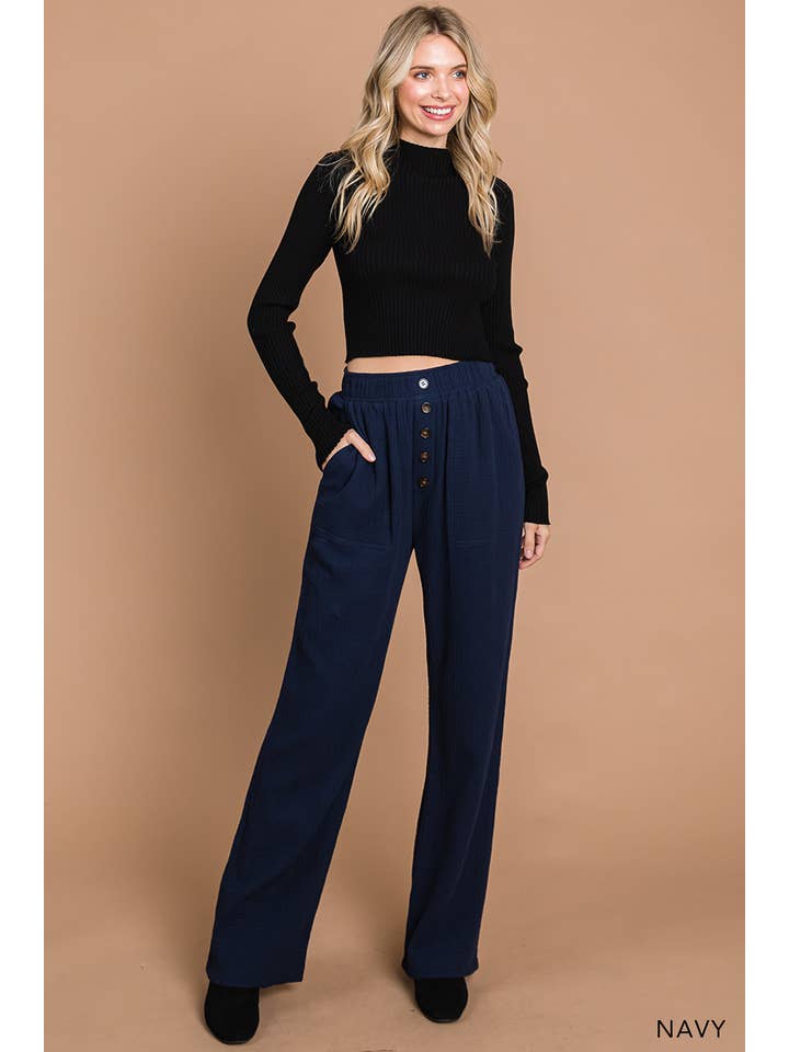 Cotton Bleu - Wholesale Pants - Women's - 80966W - Women's Cotton Gauze Wide Leg Pants11