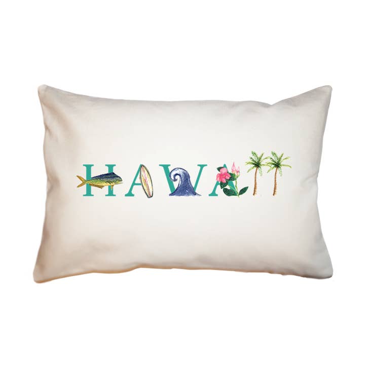 Almohada rectangular grande Hawaii para venta al por mayor de Tina Labadini Designs