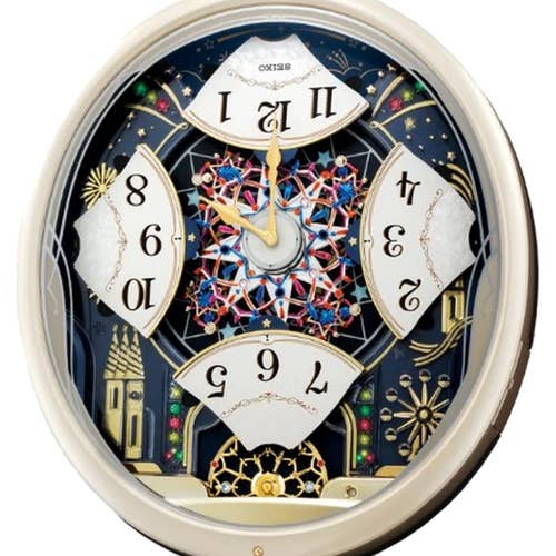 Seiko Clocks USA - Wholesale Wall Clock - Starry Night Melodies In Motion Clock - Musical Holiday2
