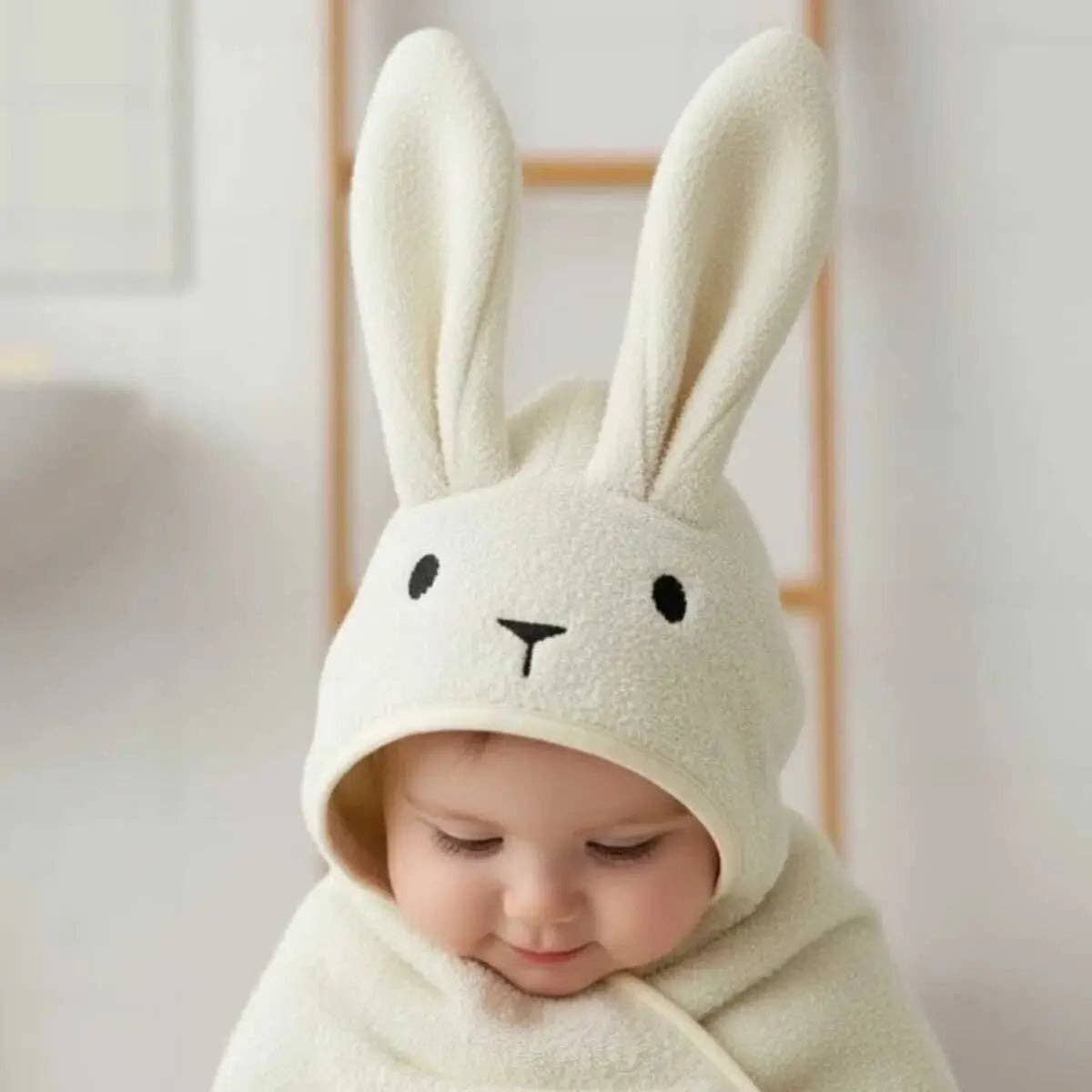 Joy Gift London - Wholesale Hooded Towel - Kids & Baby - 100% Cotton Bunny Baby Hooded Towel & Swaddle Blanket2