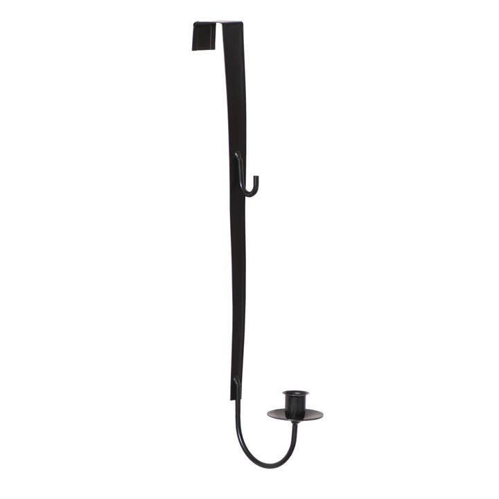 Irvin's Tinware - Wholesale Candle Holder - Wrought Iron Over the Door Wreath and Candle Holder