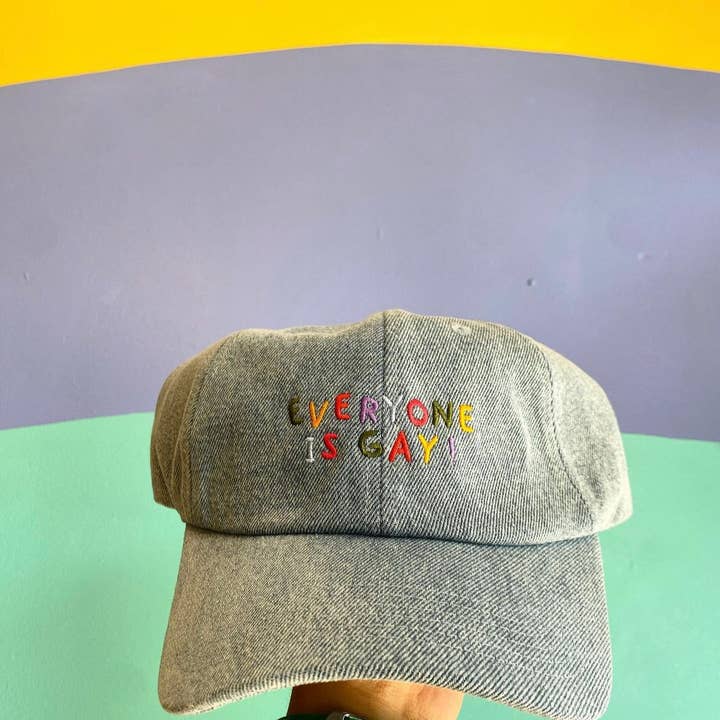 The Peach Fuzz - Wholesale Baseball Cap - Unisex - Everyone Is Gay Denim Baseball Hat