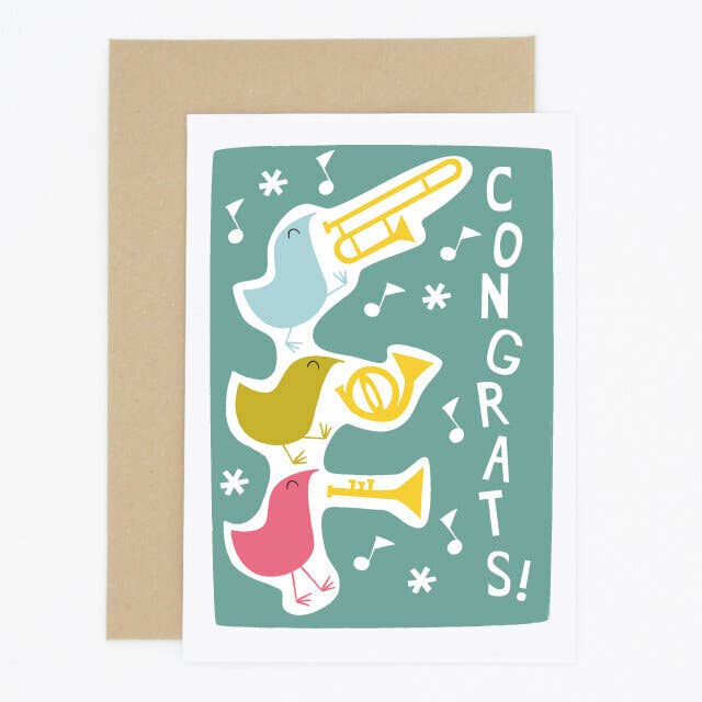 Roliga fåglar Grattis kort för wholesale av Madame Annie et Fils