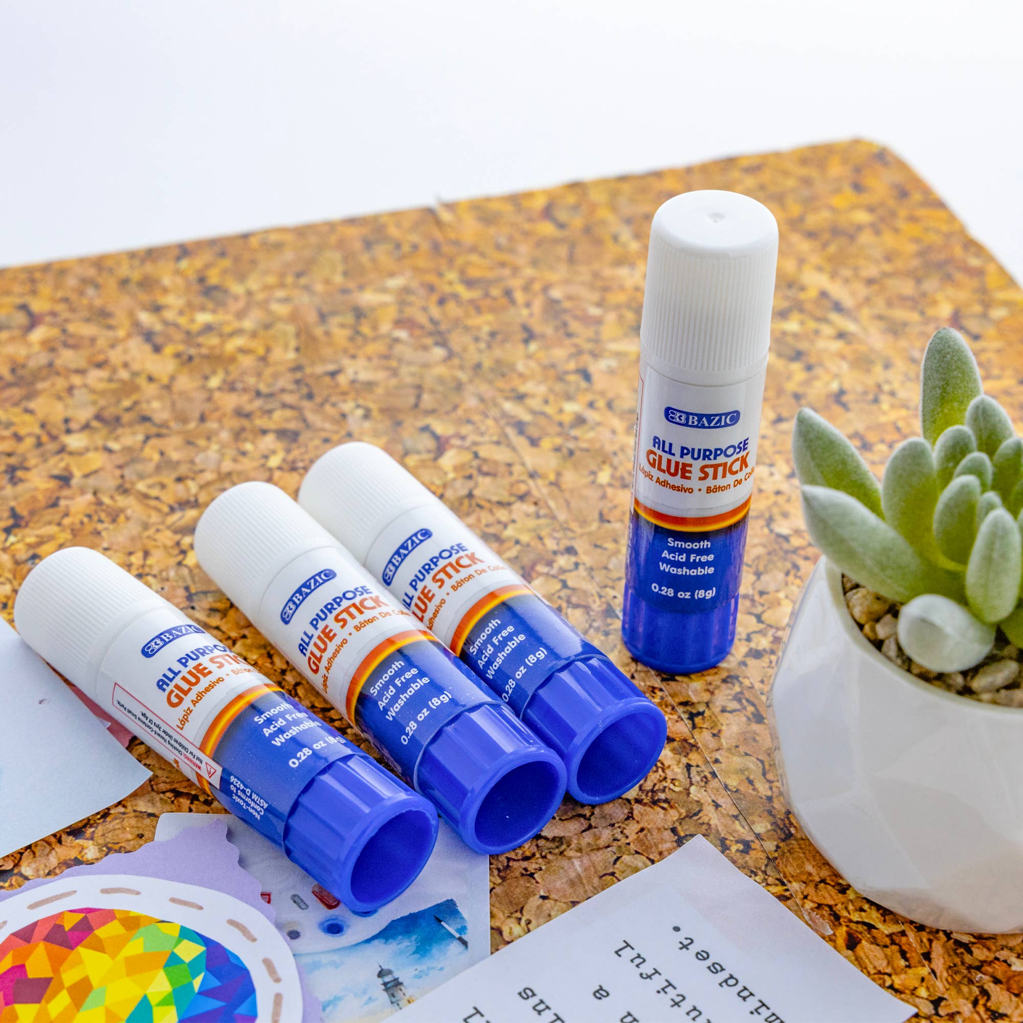 BAZIC Products - Wholesale Glue - Glue Stick Premium Pack 0.28 oz (8g)5