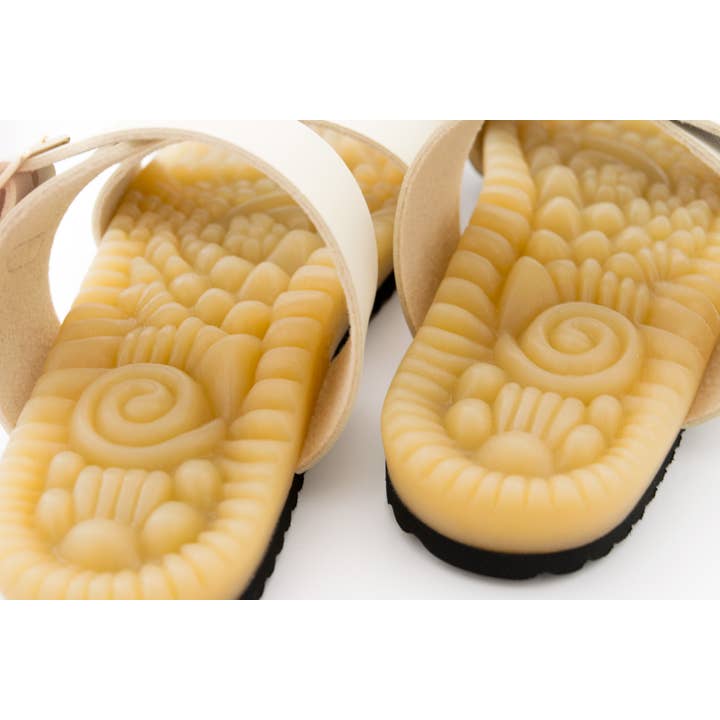 Calzame – wholesale Sandals – Women's – YS Slipper Reflexology Vegan Sandal Beige