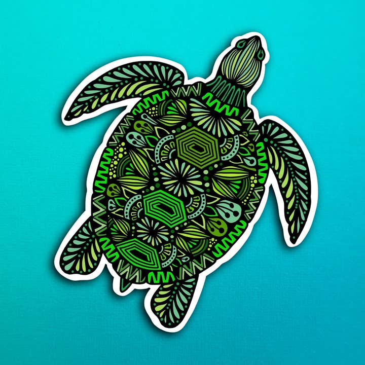 Turtle Sticker (WATERPROOF) for wholesale by Zenspire Designs