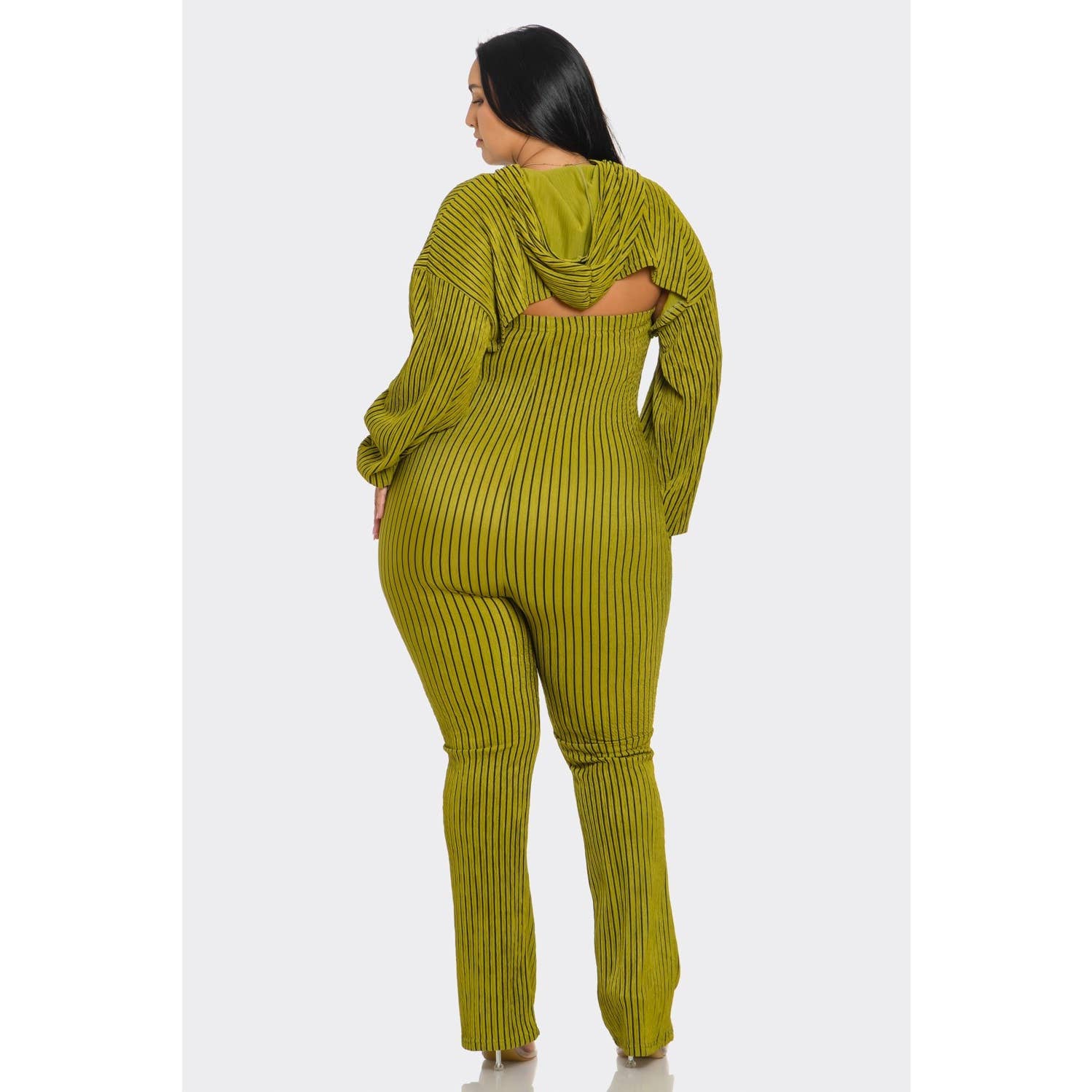 DORCAS - Wholesale Jumpsuit - Women's - Plus Size 2 Piece Strapless Jumpsuit Hoodie16