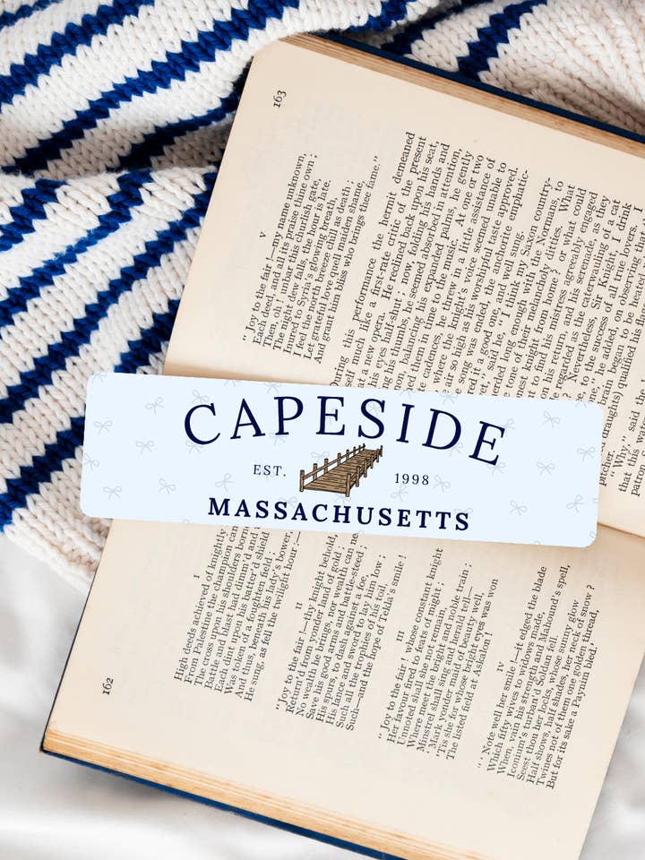Capeside Massachusetts Bookmark for wholesale by Little Town Studio