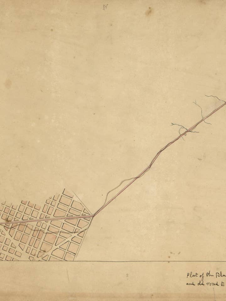 Plat of the Bladensburg Turnpike and Old Road to Carrollsburg 1888 for wholesale by Relic Map Co.