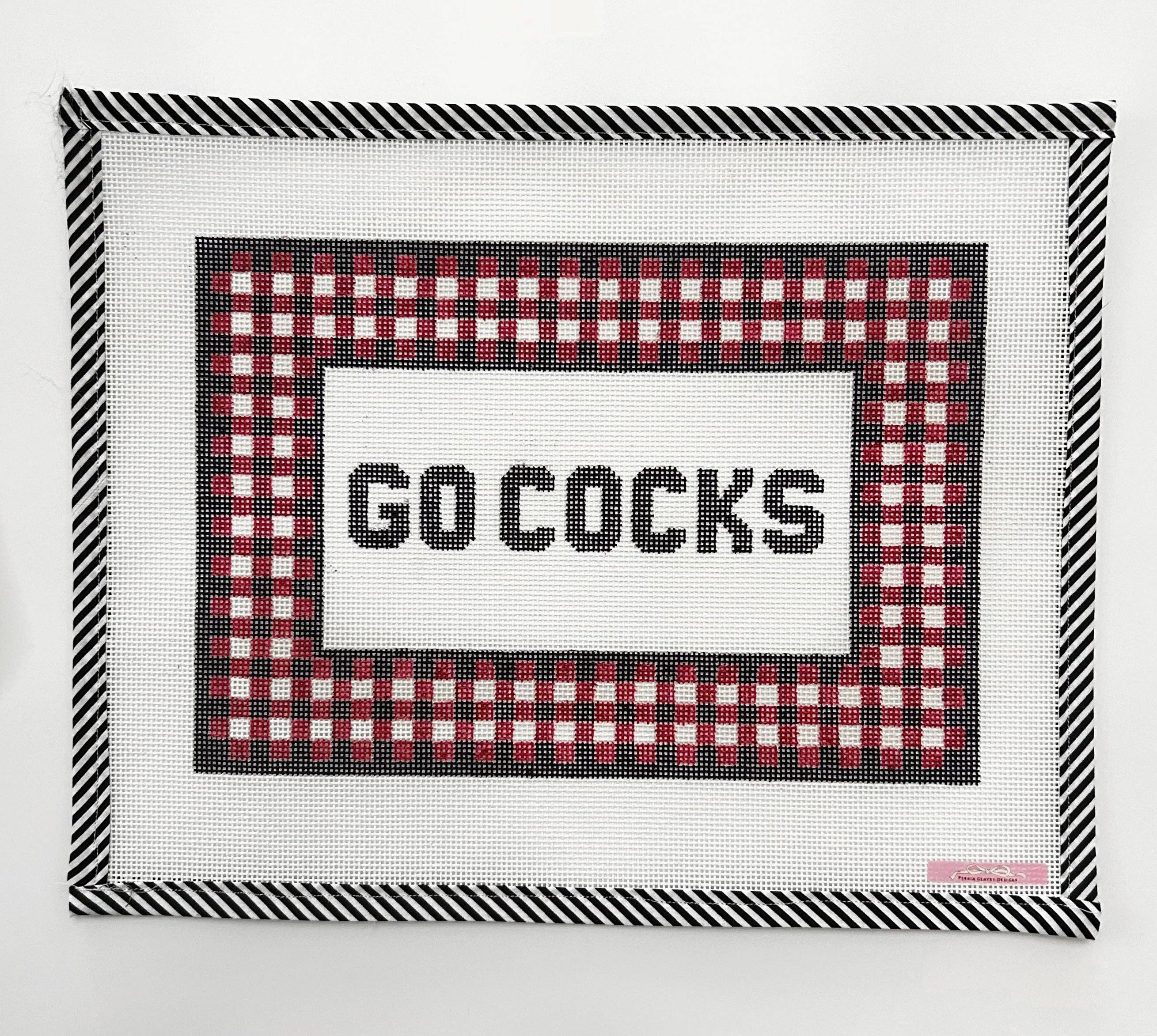Perrin Gentry Designs - Vendita all'ingrosso Attrezzatura per ricamo/punto croce - Vai Cocks (USC) Tela Ricamata a Mano0