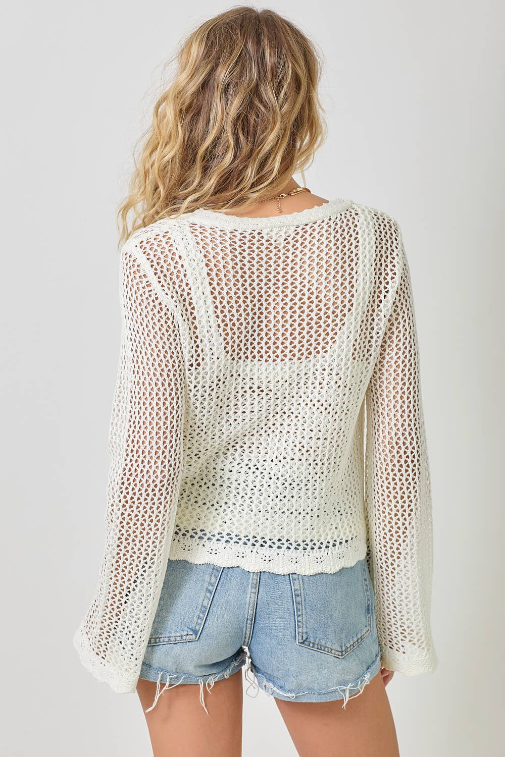 Mystree - Wholesale Cardigan - Women's - 61100 Crochet Style Knit Cardigan 18