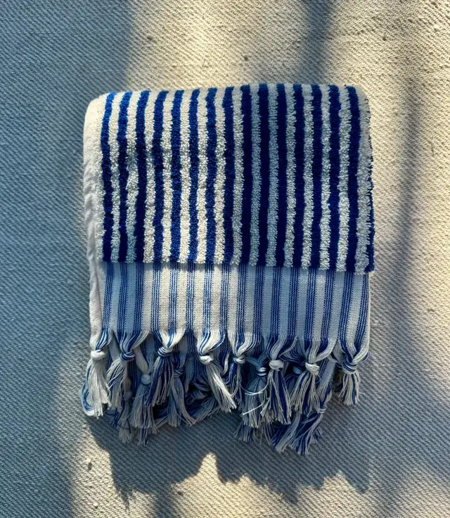 Buld&Co. – wholesale Badhandduk – Turkisk handduk handvävd, randig strandbadhandduk, KARA11
