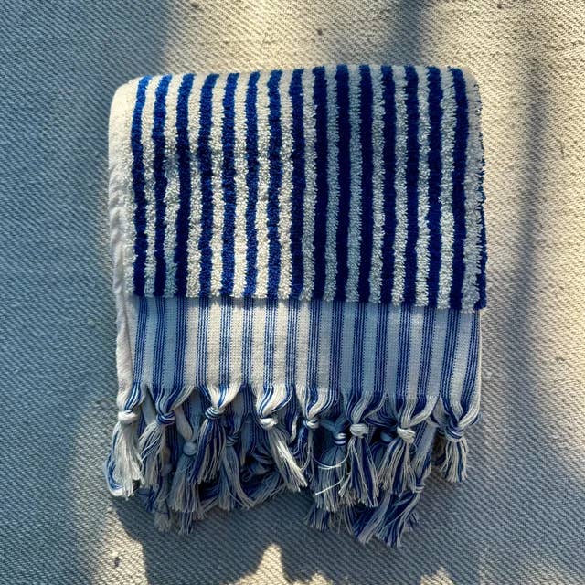 Buld&Co. – wholesale Badhandduk – Turkisk handduk handvävd, randig strandbadhandduk, KARA11