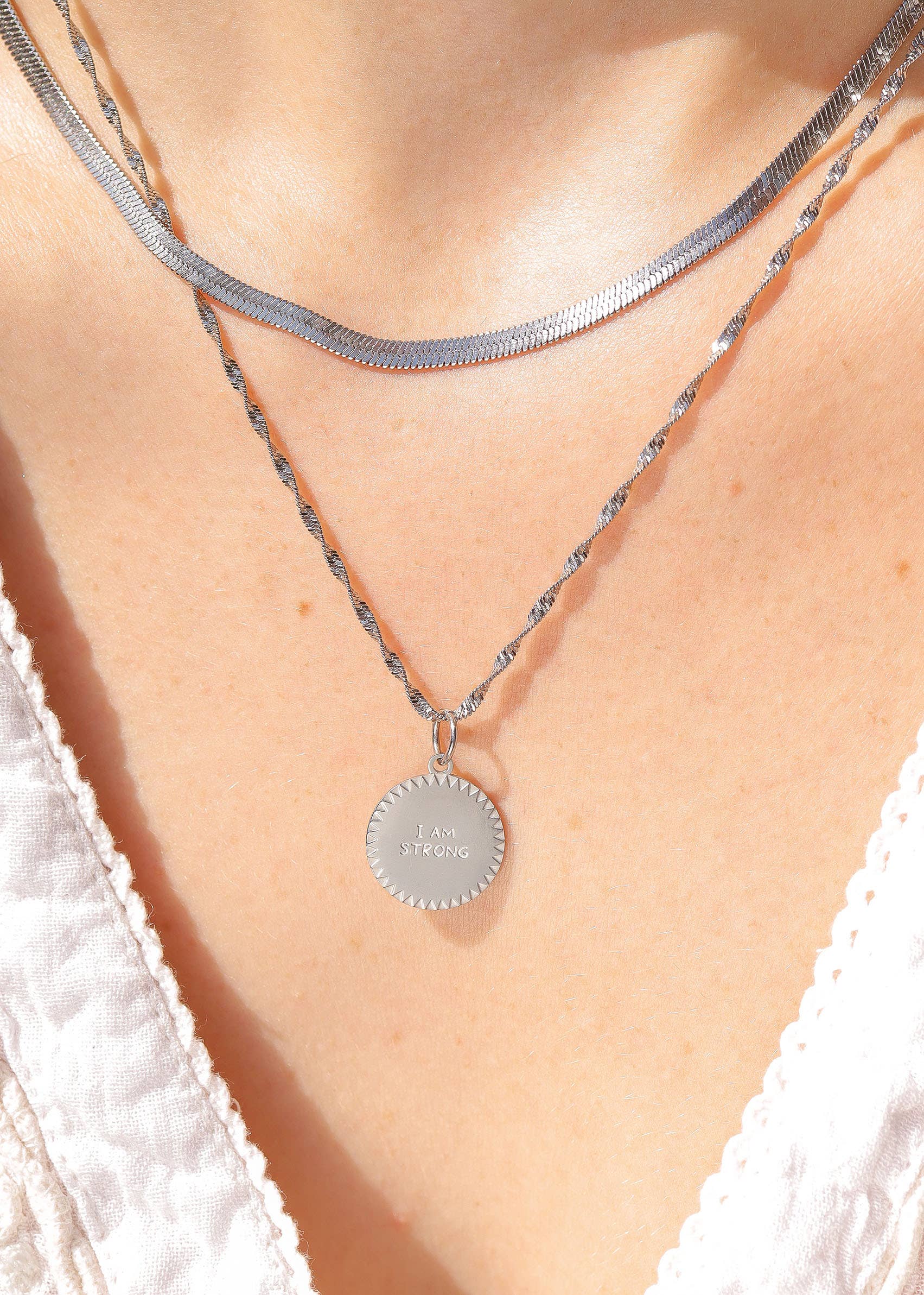 WJW - Wholesale Link & Chain Necklace - Stainless Steel Herringbone Chain Necklace1