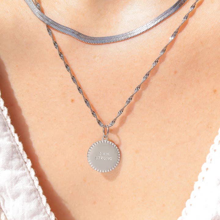 WJW - Wholesale Link & chain necklace - Stainless Steel Herringbone Chain Necklace1