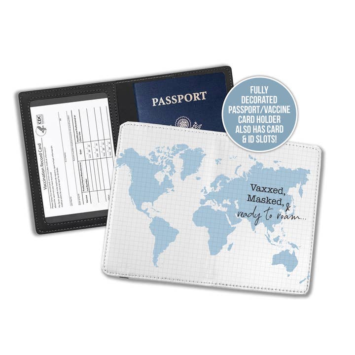 ZA Handmade Wholesale - Wholesale Passport Case - Unisex - Passport / Vaccine Card Holders Vaxxed, Masked and ready to roam1