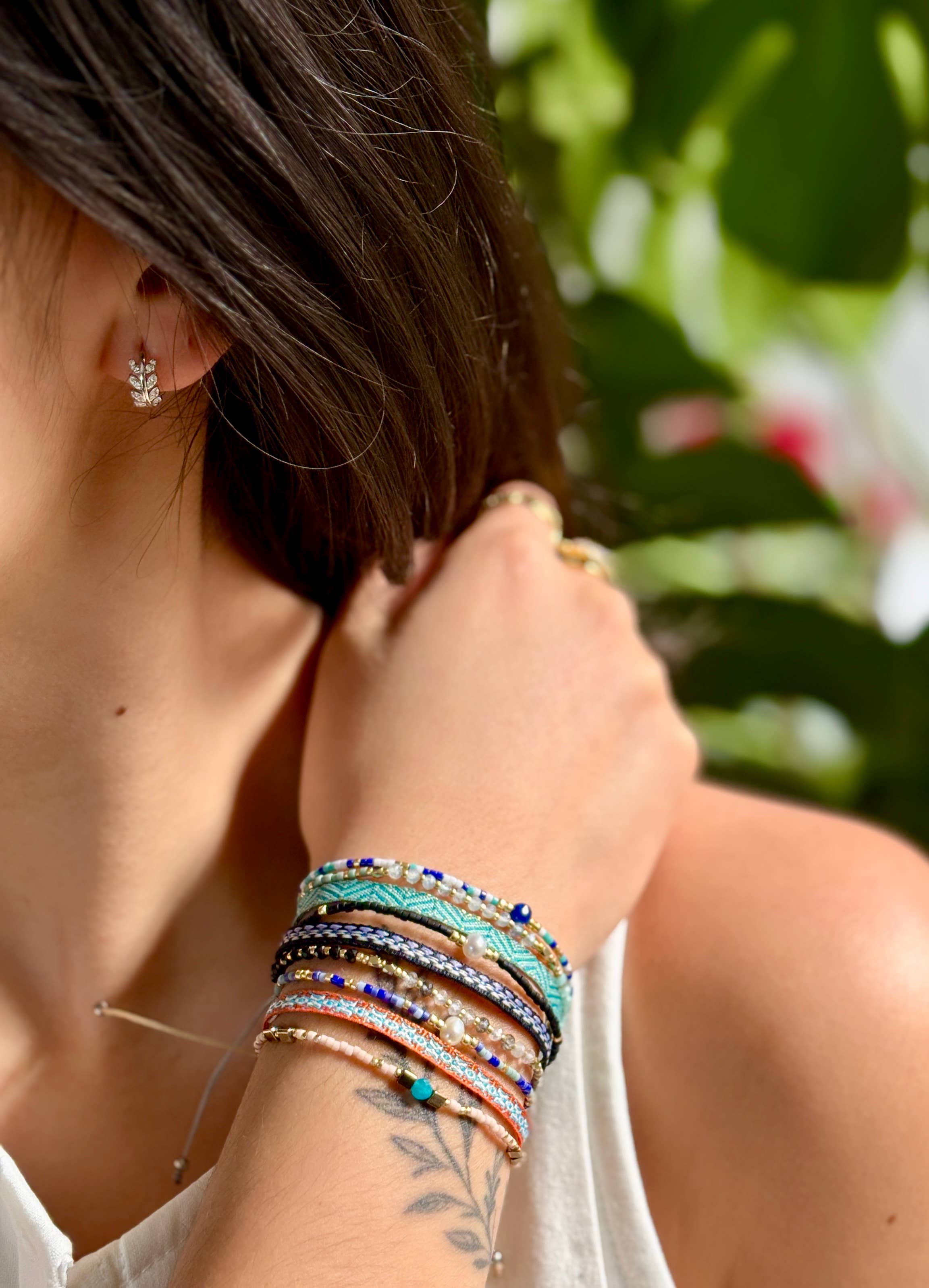 Ocean Ripples – Engroshandel Smykkesæt – Japansk Miyuki armbånd sæt med 3 turkis1