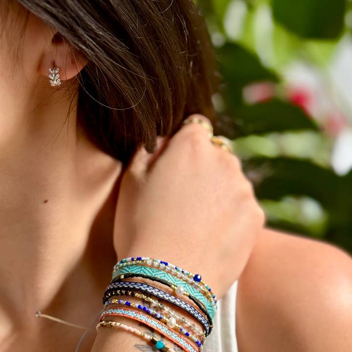 Ocean Ripples – Engroshandel Smykkesæt – Japansk Miyuki armbånd sæt med 3 turkis1