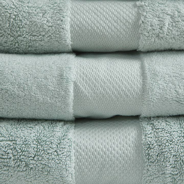 Olliix - Wholesale Towel Set - Turkish Cotton 6-Piece Bathroom Towel Set, Seafoam