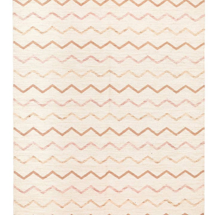 (5'1'' x 8') Naturfarbstoff-Kelim-Teppich – Minimalistischer handgefertigter Wollteppich für den Großhandel von Rugtolia